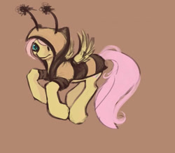 Size: 696x606 | Tagged: safe, artist:noel, artist:osakahatsunemikuo, edit, butterscotch, fluttershy, bee, pegasus, pony, clothes, costume, hoodie, rule 63, solo