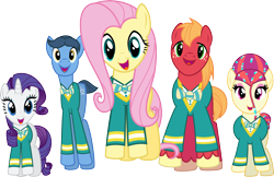 Size: 6191x4000 | Tagged: safe, artist:jeatz-axl, big macintosh, fluttershy, rarity, toe-tapper, torch song, earth pony, pegasus, pony, unicorn, male, ponytones, simple background, stallion, transparent background, vector
