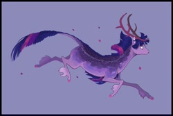 Size: 1200x800 | Tagged: safe, artist:sayuri1314, derpibooru import, twilight sparkle, dracony, running, solo, species swap