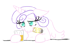 Size: 741x471 | Tagged: safe, derpibooru import, princess flurry heart, spoiler:s06, alcohol, beer, cigar, smoking, solo