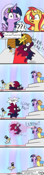 Size: 1195x4692 | Tagged: safe, artist:artiks, sunset shimmer, tempest shadow, twilight sparkle, twilight sparkle (alicorn), oc, oc:mrducknosa, alicorn, comic:snarflegrr angerpone, clothes, comic, cruel, dead, death, disintegration, dress, female, lesbian, levitation, magic, marriage, shipping, shipping denied, sunsetsparkle, telekinesis, tempestlight, wedding, wedding dress