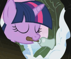 Size: 691x576 | Tagged: safe, derpibooru import, screencap, twilight sparkle, unicorn twilight, pony, unicorn, winter wrap up, animated, bell, cute, excited, female, grin, happy, looking up, loop, mare, mouth hold, open mouth, smiling, snow, solo, squee, talking, twiabetes