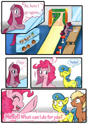 Size: 2480x3508 | Tagged: safe, artist:drhikari, pinkie pie, earth pony, pony, comic:dealing with depression, cake, comic, cupcake, food, muffin, pastry, pinkamena diane pie