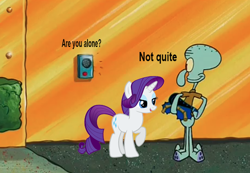 Size: 600x416 | Tagged: safe, rarity, pony, unicorn, crack shipping, meme, shipping, spongebob squarepants, squidville, squidward tentacles