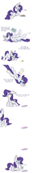 Size: 1280x6824 | Tagged: safe, artist:heir-of-rick, rarity, pony, unicorn, book, comic, cookie, cute, food, impossibly large ears, lazy, magazine, nom, plot, procrastination, raribetes, solo, truth