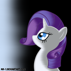 Size: 1250x1250 | Tagged: safe, artist:mr-1, rarity, pony, unicorn, female, horn, mare, solo, white coat