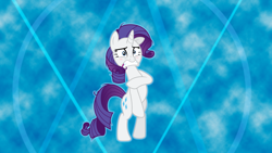 Size: 1920x1080 | Tagged: safe, artist:laszlvfx, artist:yanoda, edit, rarity, pony, unicorn, abstract background, blushing, covering, embarrassed, frizzy hair, frown, naked rarity, vector, wallpaper, wallpaper edit