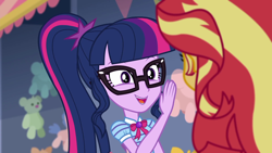 Size: 1920x1080 | Tagged: safe, screencap, sci-twi, sunset shimmer, twilight sparkle, better together, equestria girls, rollercoaster of friendship, geode of empathy, geode of telekinesis