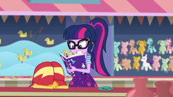 Size: 1920x1080 | Tagged: safe, screencap, sci-twi, sunset shimmer, twilight sparkle, better together, equestria girls, rollercoaster of friendship, sad