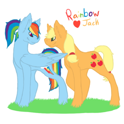 Size: 512x512 | Tagged: safe, artist:jadeisapony, derpibooru import, applejack, rainbow dash, earth pony, pegasus, pony, appledash, female, lesbian, shipping