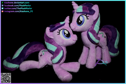 Size: 3750x2500 | Tagged: safe, artist:kiashone, starlight glimmer, pony, unicorn, duality, plushie, s5 starlight, self ponidox, solo