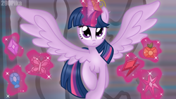 Size: 900x506 | Tagged: safe, artist:290pika, derpibooru import, twilight sparkle, twilight sparkle (alicorn), alicorn, pony, princess twilight sparkle (episode), big crown thingy, elements of harmony, female, mare, solo