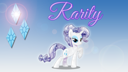 Size: 1920x1080 | Tagged: safe, artist:infinitewarlock, rarity, crystal pony, pony, unicorn, alternate hairstyle, crystal rarity, crystallized, cutie mark, female, lens flare, mare, pose, vector, wallpaper