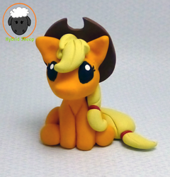 Size: 475x495 | Tagged: safe, artist:hybrid-sheep, applejack, irl, photo, sculpture, sitting, solo