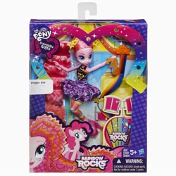 Size: 1500x1500 | Tagged: safe, pinkie pie, equestria girls, friendship through the ages, rainbow rocks, doll, glasses, merchandise, necklace, new wave pinkie, official, packaging, ponied up, solo