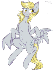 Size: 450x600 | Tagged: safe, artist:divided-s, derpy hooves, pegasus, pony, butt wings, female, looking at you, mare, simple background, solo, transparent background