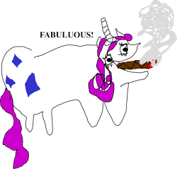 Size: 1404x1343 | Tagged: safe, artist:jacobfoolson, derpibooru import, rarity, pony, unicorn, 1000 hours in ms paint, cigar, fabulous, simple background, smoking, transparent background