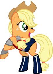 Size: 246x340 | Tagged: safe, artist:gojihunter31, applejack, earth pony, pony, crossover, looking back, rearing, simple background, solo, transparent background, vector, wonder woman, wonderjack