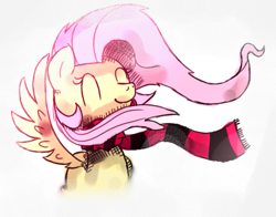 Size: 785x614 | Tagged: safe, artist:tat3xd, fluttershy, pegasus, pony, clothes, scarf, solo