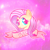 Size: 700x700 | Tagged: safe, artist:disfiguredstick, fluttershy, pegasus, pony, heart eyes, reaction image, solo, space, stars, stfu, subversive kawaii, vulgar, wingding eyes