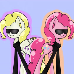 Size: 5555x5555 | Tagged: safe, artist:bambinen, pinkie pie, surprise, earth pony, pony, absurd resolution, sunglasses