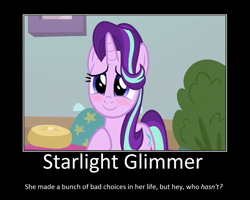 Size: 1075x860 | Tagged: safe, artist:thejboy88, edit, screencap, starlight glimmer, pony, unicorn, blushing, cute, female, glimmerbetes, mare, motivational poster, raised hoof, wrong aspect ratio