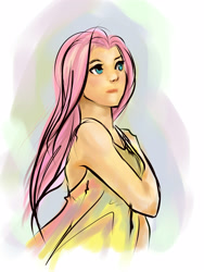 Size: 3000x4000 | Tagged: safe, artist:hamsterlobotomy, fluttershy, human, humanized, solo