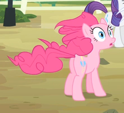 Size: 443x403 | Tagged: safe, screencap, pinkie pie, rarity, pony, unicorn, female, mare, plot, solo