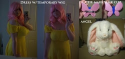 Size: 1108x529 | Tagged: safe, artist:sailorusagichan, fluttershy, human, cosplay, irl, irl human, photo