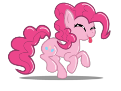 Size: 1600x1200 | Tagged: safe, artist:amberlea-draws, pinkie pie, earth pony, pony, simple background, solo, tongue out, transparent background