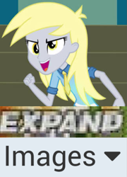 Size: 677x942 | Tagged: safe, derpy hooves, equestria girls, caption, expand dong, exploitable meme, image macro, meme