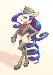 Size: 2039x2894 | Tagged: safe, artist:unousaya, rarity, pony, semi-anthro, unicorn, belly button, bipedal, clothes, solo