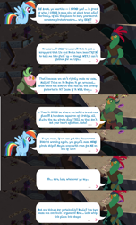 Size: 1280x2104 | Tagged: safe, derpibooru import, boyle, lix spittle, mullet (character), rainbow dash, pegasus, pony, my little pony: the movie, dialogue, gameloft, parrot pirates, pirate