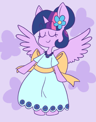 Size: 1147x1459 | Tagged: safe, artist:typhwosion, twilight sparkle, twilight sparkle (alicorn), alicorn, pony, bipedal, clothes, dress, solo