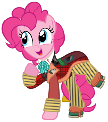 Size: 842x948 | Tagged: safe, artist:cloudyglow, pinkie pie, earth pony, pony, andrea libman, colin baker, doctor who, simple background, sixth doctor