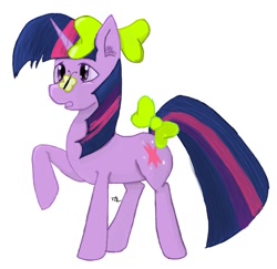 Size: 906x881 | Tagged: safe, artist:blazinbutcher, derpibooru import, twilight sparkle, butterfly, bow, solo