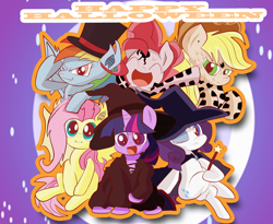 Size: 3900x3200 | Tagged: safe, artist:j5ajj, derpibooru import, applejack, fluttershy, pinkie pie, rainbow dash, rarity, twilight sparkle, earth pony, pegasus, pony, unicorn, clothes, costume, female, halloween, halloween costume, mane six, mare