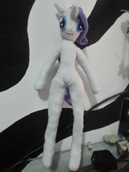 Size: 2448x3264 | Tagged: safe, artist:white mist, rarity, anthro, unguligrade anthro, anthro plushie, irl, kill me, nightmare fuel, photo, plushie, solo, wat, what has science done, why