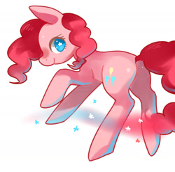 Size: 1748x1730 | Tagged: safe, artist:kura, pinkie pie, earth pony, pony, female, mare, pink coat, pink mane, pixiv, solo