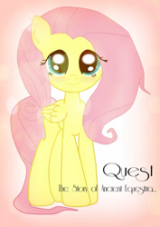 Size: 1240x1754 | Tagged: safe, artist:sakurafly101, fluttershy, pegasus, pony, female, mare, pink mane, solo, yellow coat