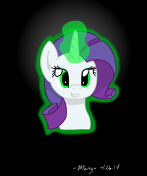 Size: 1000x1200 | Tagged: safe, artist:melodicmarzipan, rarity, pony, unicorn, corrupted, evil, inspirarity, possessed, solo