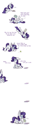 Size: 1800x7000 | Tagged: safe, artist:heir-of-rick, rarity, pony, unicorn, comic, cookie, food, hooves to the chest, magazine, magic, on back, pillow, plot, procrastination, reading, solo, stretching