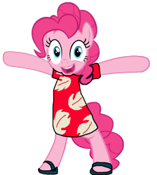 Size: 842x941 | Tagged: safe, pinkie pie, earth pony, pony, female, lilo and stitch, lilo pelekai, mare, pink coat, pink mane, solo