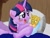 Size: 617x463 | Tagged: safe, artist:biosonic100, derpibooru import, edit, twilight sparkle, twilight sparkle (alicorn), alicorn, pony, bad edit, bed, crying, mama twilight, meme, offspring, tears of joy, twilight scepter, twilight's offspring