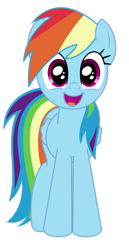 Size: 641x1245 | Tagged: safe, artist:kuren247, derpibooru import, rainbow dash, pegasus, pony, cute, dashabetes, happy, show accurate, simple background, smiling, solo, transparent background, vector