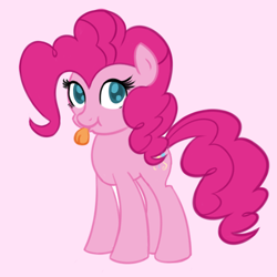 Size: 500x500 | Tagged: safe, artist:lomeo, pinkie pie, earth pony, pony, female, mare, pink coat, pink mane, simple background, solo
