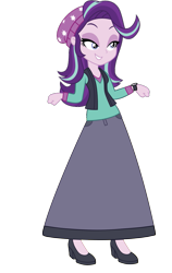 Size: 683x1080 | Tagged: safe, artist:cartoonmasterv3, starlight glimmer, equestria girls, beanie, clothes, hat, long skirt, long sleeve shirt, long sleeves, skirt, solo