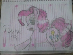 Size: 2048x1536 | Tagged: safe, artist:tayna1994, pinkie pie, earth pony, pony, lined paper, solo, traditional art