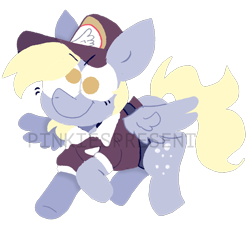 Size: 1030x944 | Tagged: safe, artist:pinkiespresent, derpy hooves, pegasus, pony, clothes, female, mare, postman's hat, simple background, solo, transparent background