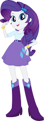 Size: 5174x14088 | Tagged: safe, artist:sugar-loop, rarity, equestria girls, .ai available, .svg available, absurd resolution, boots, bracelet, clothes, female, high heel boots, jewelry, open mouth, simple background, skirt, solo, transparent background, vector